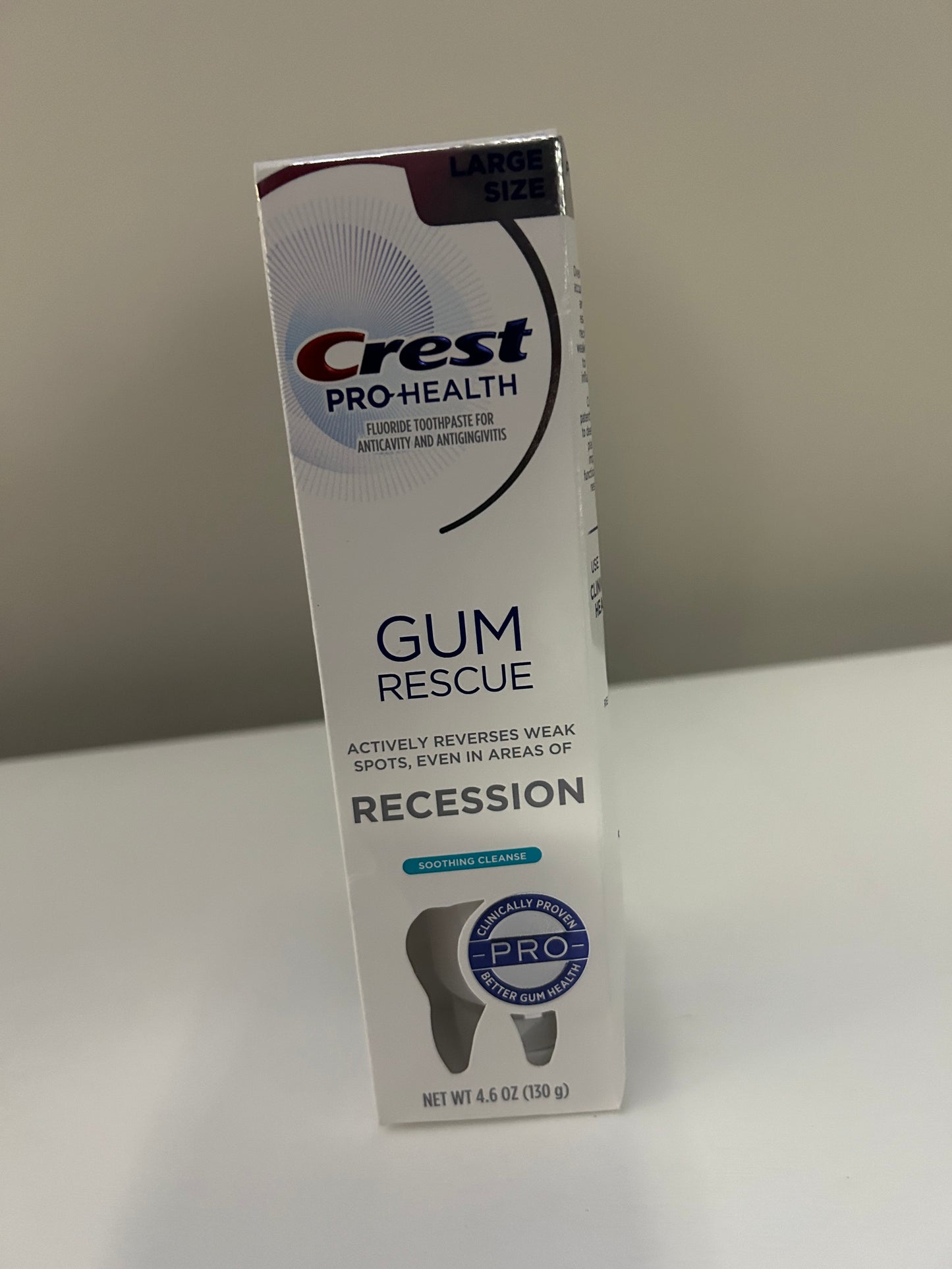 Crest gum rescue recessed